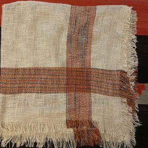 Anthropology multi colored and metallic shawl